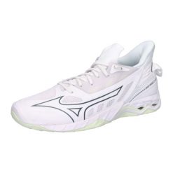 Damskie buty halowe Mizuno Wave Mirage. Białe obuwie sportowe damskie Mizuno, bez wzorów, z gumy, na fitness i siłownię, mizuno wave. Za 725.05 zł.