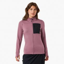 Bluza polarowa Wędrówki damska Swedemount Trondheim Midlayer Full Zip. Fioletowe bluzy damskie SWEDEMOUNT, bez wzorów, z polaru, bez kaptura, narciarskie. Za 185.00 zł.