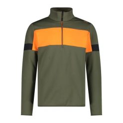 Golf męski techniczny CMP 34E4087. Zielone bluzy męskie CMP, na zimę, l, bez wzorów, bez kaptura. Za 274.00 zł.