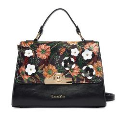 Torebka Laura Vita. Czarne torebki do ręki damskie Laura Vita, bez wzorów, klasyczne, bez dodatków. Za 339.99 zł.