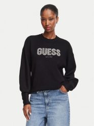 Guess Sweter W6YR30 Z0978 Czarny Regular Fit. Czarne swetry damskie Guess, xl, z aplikacjami, z wiskozy, bez kołnierzyka, bez ramiączek, bez kaptura. Za 434.99 zł.