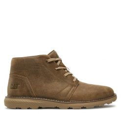 Trzewiki CAT Footwear. Brązowe botki męskie CAT Footwear, bez wzorów, bez zapięcia. Za 539.99 zł.
