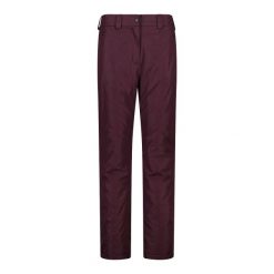Spodnie narciarskie dla kobiet CMP. Czerwone spodnie materiałowe damskie CMP, bez wzorów. Za 435.50 zł.