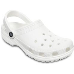 Japonki Crocs Classic, Dla obu płci. Białe klapki damskie Crocs, bez wzorów, z materiału, sportowe, bez obcasa. Za 294.00 zł.
