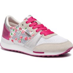 Sneakersy PEPE JEANS - Bimba Garden PLS30860 Silver 934. Szare półbuty damskie Pepe Jeans, z aplikacjami, z jeansu, bez obcasa, na płaskiej podeszwie, bez zapięcia. W wyprzedaży za 169.00 zł.