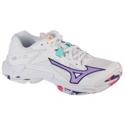 Buty do siatkówki damskie, Wave Lightning Z8. Białe obuwie sportowe damskie Mizuno, bez wzorów, z gumy, do siatkówki, mizuno wave. W wyprzedaży za 496.50 zł.