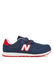 New Balance Sneakersy GV500NV1 Niebieski. Niebieskie buty sportowe chłopięce New Balance, bez wzorów, z materiału, bez zapięcia. Za 149.99 zł.