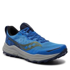 Buty do biegania Saucony. Niebieskie buty sportowe męskie Saucony, bez zapięcia, do biegania. Za 799.99 zł.
