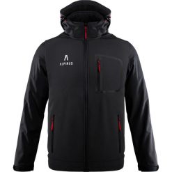 Kurtka softshellowa turystyczna męska Alpinus Stenshuvud. Czarne kurtki męskie Alpinus, m, bez wzorów, z softshellu, sportowe, bez kaptura. Za 279.00 zł.