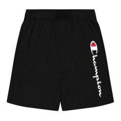 Spodenki Męskie 220304 KK001. Czarne krótkie spodenki sportowe męskie Champion, m, bez wzorów, trekkingowe. Za 182.99 zł.
