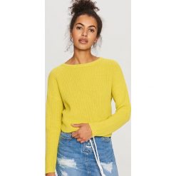 Sweter z zabudowanym dekoltem - Zielony. Kardigany damskie marki Reserved. Za 59.99 zł.