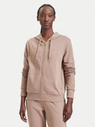 Guess Bluza O5RQ01 KCO31 Brązowy Regular Fit. Brązowe bluzy damskie Guess, xl, z aplikacjami, z bawełny, bez kaptura. Za 294.99 zł.