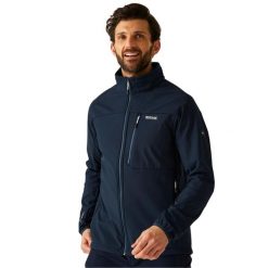 Męska Kurtka Soft Shell Mountdale. Niebieskie kurtki męskie Regatta, m, bez wzorów, z elastanu, bez kaptura. Za 234.99 zł.