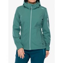 Kurtka softshell damska CMP Wilma Jacket Zip Hood. Zielone kurtki sportowe damskie CMP, bez wzorów, z softshellu, bez kaptura, trekkingowe. Za 311.99 zł.