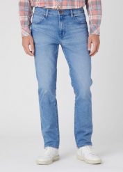 WRANGLER MESKIE SPODNIE JEANSOWE WRANGLER LARSTON COOL TWIST W18SYLZ70 112330749. Niebieskie jeansy męskie Wrangler, klasyczne. Za 229.99 zł.