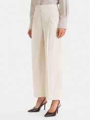 BOSS Kuloty Tulotta 50551913 Écru Relaxed Fit. Spodnie materiałowe damskie Boss, bez wzorów, z bawełny. Za 759.99 zł.