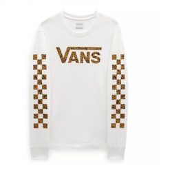 Koszulka sportowa damska Vans Animash Ls Bff. Białe koszulki sportowe damskie Vans, xl, bez wzorów, bez kołnierzyka, bez ramiączek. Za 291.00 zł.