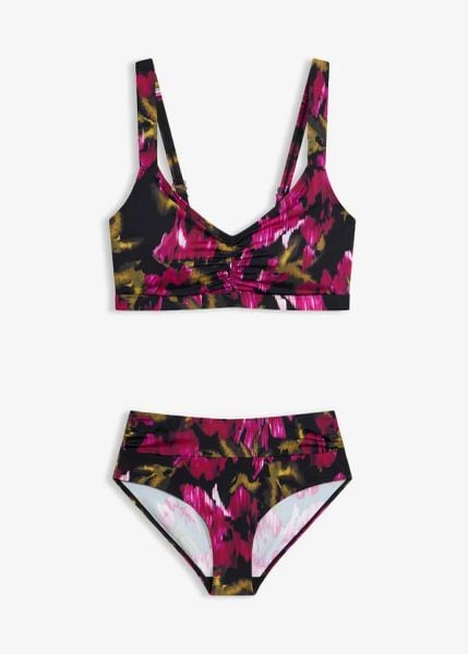 Bikini braletka (2 części). Czarne bikini damskie bonprix, bez wzorów. Za 99.99 zł.