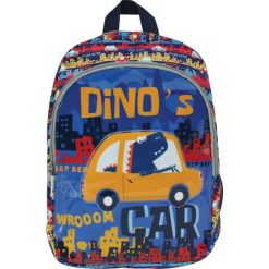 Eurocom Plecak dziecięcy duży Dino's Car Street niebiesko-żółty. Torby i plecaki dziecięce marki Eurocom. Za 40.99 zł.