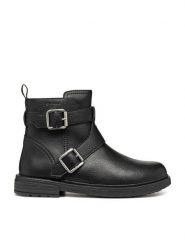 Geox Kozaki Jr Eclair J469QX 000BU C9999 S Czarny. Czarne buty zimowe dziewczęce Geox, bez wzorów, ze skóry, bez zapięcia. Za 359.99 zł.