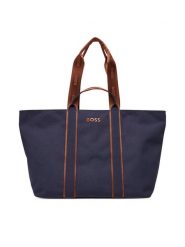 BOSS Torebka Palmah Tote 50546461 Granatowy. Niebieskie torebki do ręki damskie Boss, bez wzorów, z materiału, bez dodatków. Za 359.99 zł.