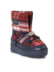 Tommy Hilfiger Śniegowce Tartan Snowboot FW0FW07612 Niebieski. Niebieskie kozaki damskie Tommy Hilfiger, z materiału. Za 869.99 zł.
