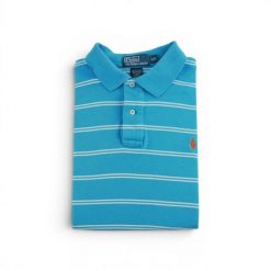 Second life - Polo Ralph Lauren koszulka męska z krótkim rękawem - Stan dobry. Niebieskie koszulki polo męskie Ralph Lauren, l, bez wzorów, z materiału, eleganckie, bez ramiączek. Za 106.46 zł.