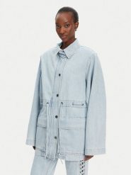 ROTATE Koszula jeansowa 1141821468 Niebieski Relaxed Fit. Niebieskie bluzki damskie ROTATE, bez wzorów, z bawełny, bez kołnierzyka, bez ramiączek. Za 759.99 zł.