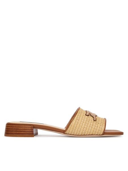 KARL LAGERFELD Klapki Petalo II KL80700A Beżowy. Brązowe klapki damskie KARL LAGERFELD, bez wzorów, z materiału, bez obcasa. Za 539.99 zł.