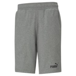 Męskie szorty z dżerseju Essentials PUMA Medium Gray Heather. Szare buty sportowe męskie Puma, z dżerseju, bez zapięcia, na fitness i siłownię. Za 183.50 zł.