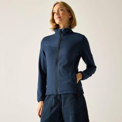 Bluza polarowa damska Florena z zamkiem błyskawicznym. Niebieskie bluzy damskie Regatta, m, bez wzorów, z dzianiny, bez kaptura. Za 119.99 zł.