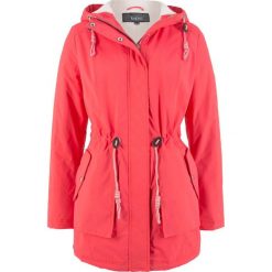 Kurtka parka z podszewką z polaru bonprix koralowy. Czerwone parki damskie bonprix, z polaru. Za 169.99 zł.