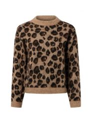 Marie Lund Damski sweter z dzianiny z wełną i moherem Kobiety Wełna brązowy|czarny wzorzysty, M. Brązowe swetry damskie Marie Lund, m, bez wzorów, z dzianiny, bez kołnierzyka, bez ramiączek, bez kaptura. Za 399.95 zł.