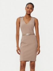 Marciano Guess Sukienka koktajlowa 5RGK10 6302A Beżowy Bodycon Fit. Brązowe sukienki damskie Marciano Guess, z aplikacjami, z syntetyku, wizytowe, bez kołnierzyka, bez ramiączek, bodycon. Za 489.99 zł.