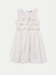 Mayoral Sukienka codzienna 06968 Écru Regular Fit. Sukienki dla dziewczynek Mayoral, bez wzorów, z syntetyku, bez ramiączek. Za 139.99 zł.