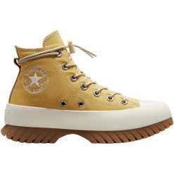 Buty do chodzenia damskie Converse A03500C. Brązowe obuwie sportowe damskie Converse, bez wzorów, z materiału, trekkingowe. Za 426.25 zł.