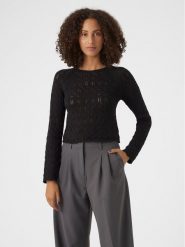 Vero Moda Sweter Fabienne 10299617 Czarny Slim Fit. Czarne swetry damskie Vero Moda, xs, bez wzorów, z syntetyku, bez kołnierzyka, bez ramiączek, bez kaptura. Za 89.99 zł.