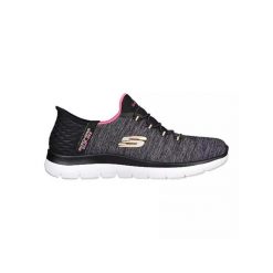 Buty Kobieta Skechers Summits-Dazzling Haze czarny. Szare obuwie sportowe damskie Skechers, bez wzorów, trekkingowe. Za 299.99 zł.