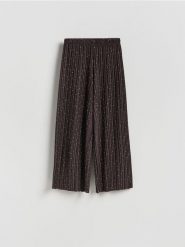 Wzorzyste spodnie - wielobarwny. Spodnie materiałowe damskie Reserved, l, bez wzorów, z dzianiny. Za 109.99 zł.