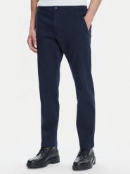BOSS Chinosy Sanderson-L-2 50542986 Granatowy Regular Fit. Niebieskie eleganckie spodnie męskie Boss, l, bez wzorów, z bawełny. Za 419.99 zł.