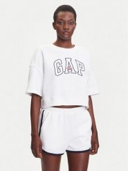 Gap Bluza 778442-02 Biały Oversize. Białe bluzy damskie GAP, l, bez wzorów, z bawełny, bez kaptura. Za 129.99 zł.