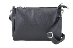 Minimalistyczna listonoszka ze skóry BARBERINI'S czarna 951-1. Czarne torebki shopper damskie Barberinis, bez wzorów, z lakierowanej skóry, eleganckie, małe, lakierowane, bez dodatków. Za 239.99 zł.