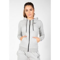 Pixley Bluza z kapturem zapinana na suwak - Szary. Szare bluzy damskie GORILLA WEAR, xs, bez wzorów, z kapturem, na fitness i siłownię. Za 212.00 zł.