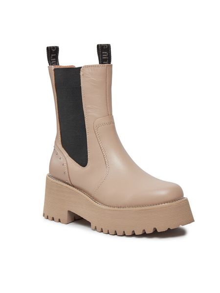 Liu Jo Sztyblety Flair 06 SF3019 PX241 Beżowy. Brązowe botki damskie Liu Jo, ze skóry, bez obcasa, na płaskiej podeszwie, bez zapięcia. Za 1,249.00 zł.