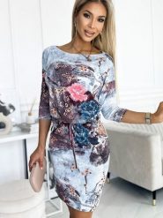 Sukienka Model 13-155 Flowers - Numoco. Sukienki damskie NUMOCO, l, bez wzorów, z elastanu, sportowe, bez kołnierzyka, bez ramiączek, sportowe. Za 222.78 zł.