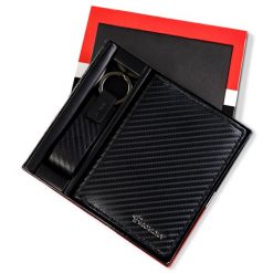 Zestaw skórzany Rovicky czarny R-PK5-N4-7003. Czarne portfele męskie ROVICKY, bez wzorów, ze skóry. Za 70.00 zł.