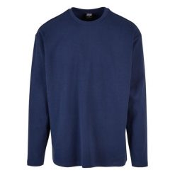 Oversizowa koszulka z długim rękawem Urban Classics Ultra Heavy. Niebieskie bluzki z długim rękawem męskie Urban Classics, m, bez wzorów, bez kołnierzyka. Za 198.50 zł.