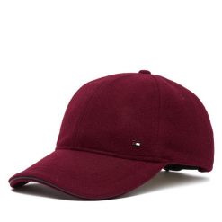 Czapka z daszkiem Tommy Hilfiger. Czerwone czapki i kapelusze męskie Tommy Hilfiger, bez wzorów. Za 269.99 zł.