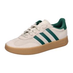 Buty damskie adidas Barreda. Szare obuwie sportowe damskie Adidas, bez wzorów, ze skóry, tenisowe. Za 341.00 zł.