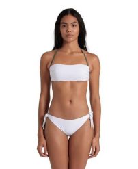 Strój kąpielowy damski dwuczęściowy na basen plażę Arena Bikini Bandeau. Białe kostiumy jednoczęściowe damskie Arena, s, bez wzorów, z elastanu, eleganckie, na fitness i siłownię. Za 101.98 zł.